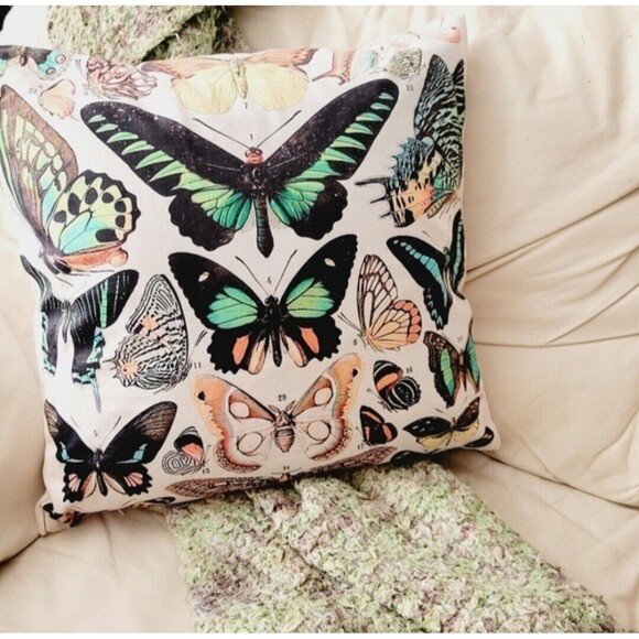 Pillow Case/Cushion Cover & Wall tapestry Botanical SET Butterflies Monarch Boho - Picture 16 of 16